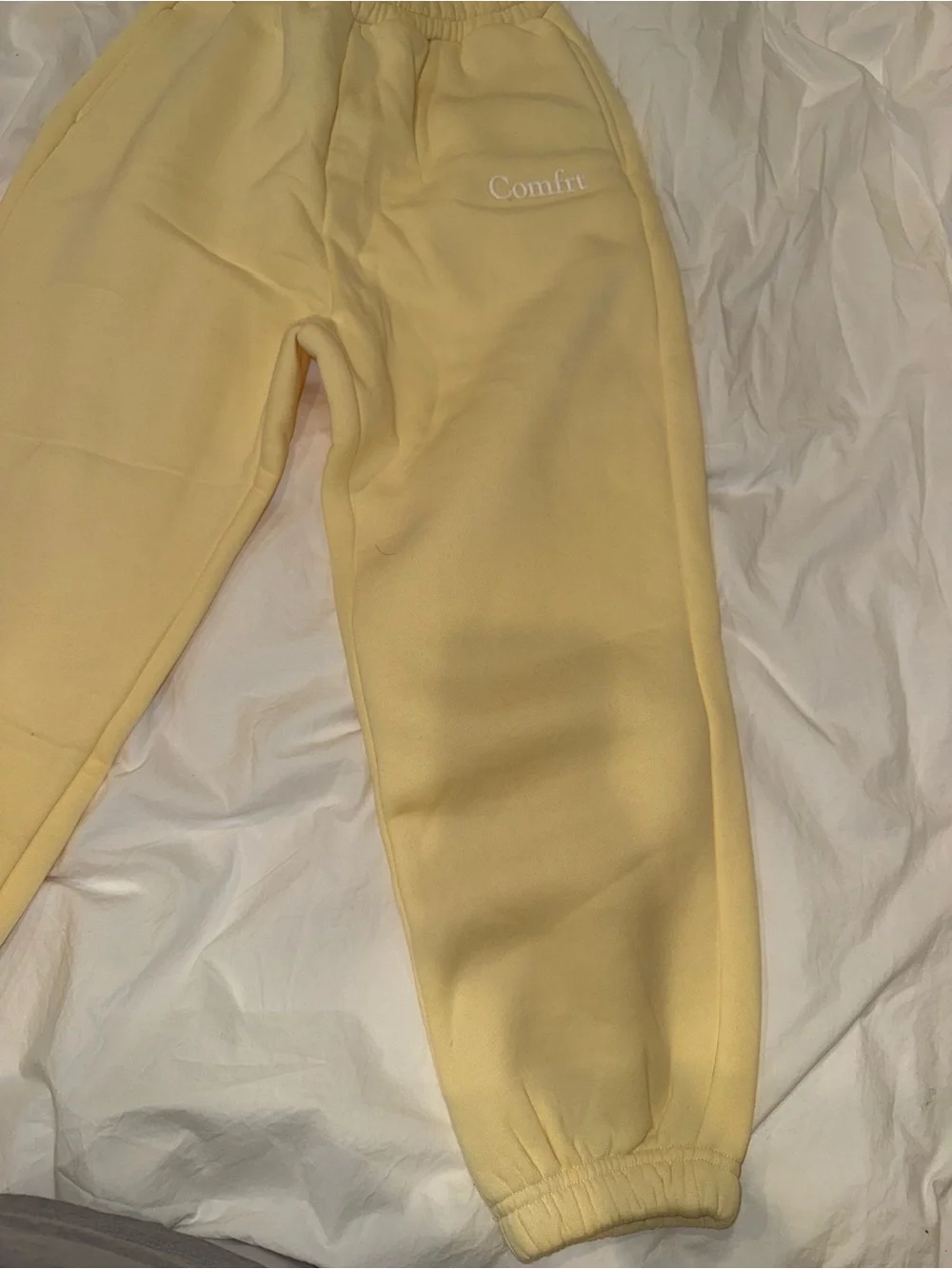 Yellow Fleece Kids Pajama Bottoms - Cozy Elastic Waist